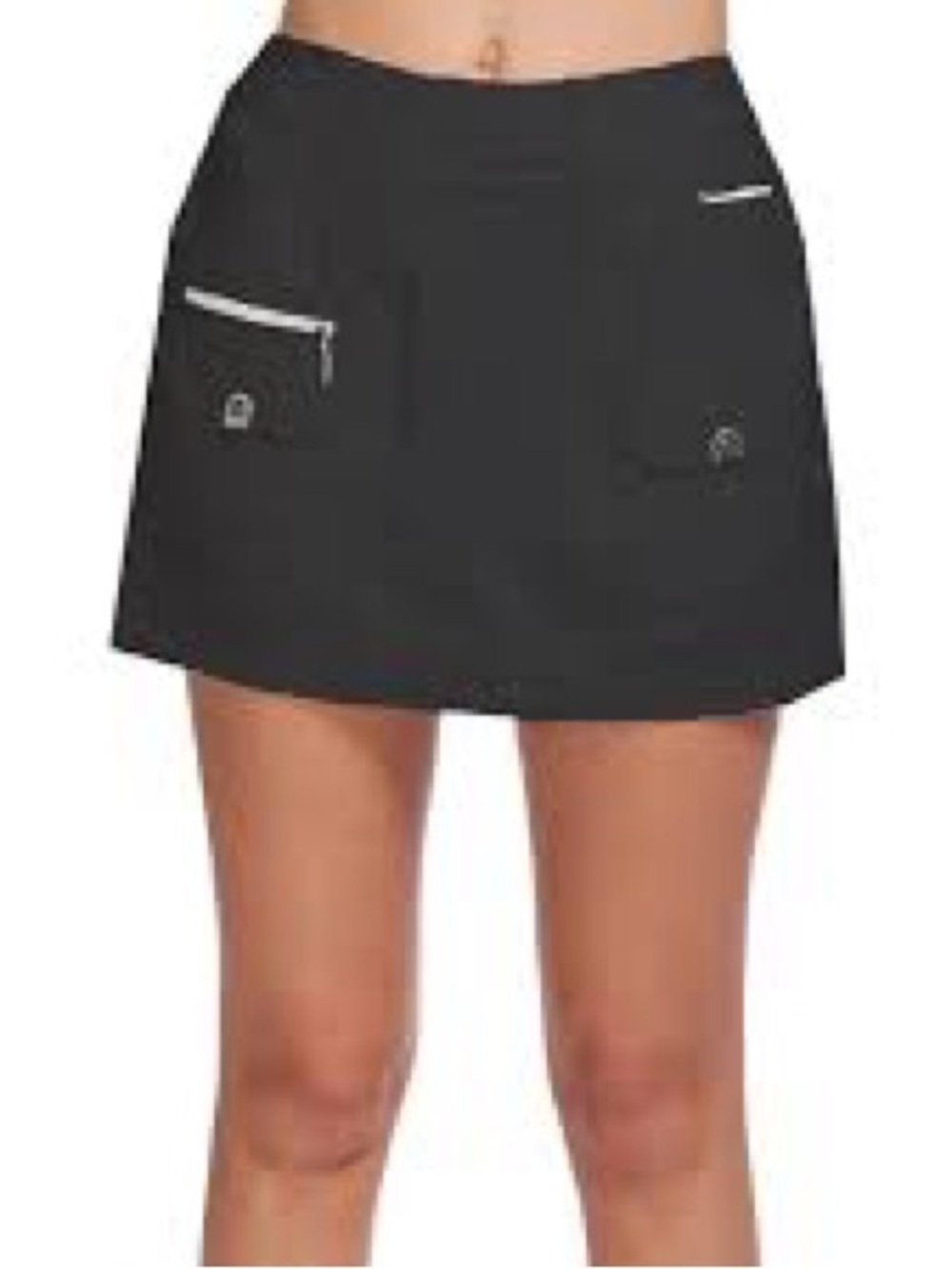 jamie sadock Black Active Skort with Contrast Zippers